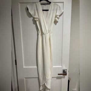 Amanda Uprichard Cream Midi Dress